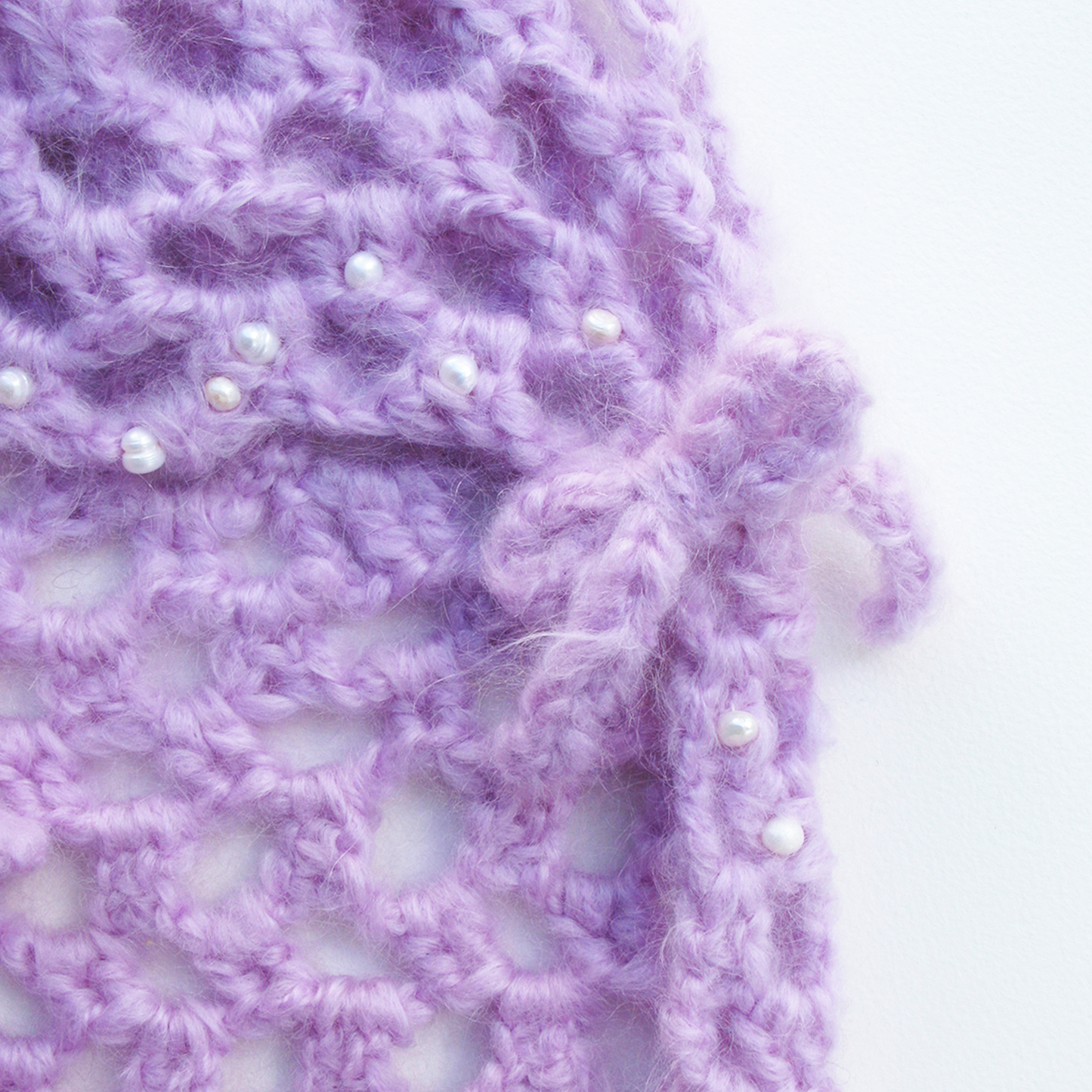 LAVENDER HAZE MOHAIR BONNET