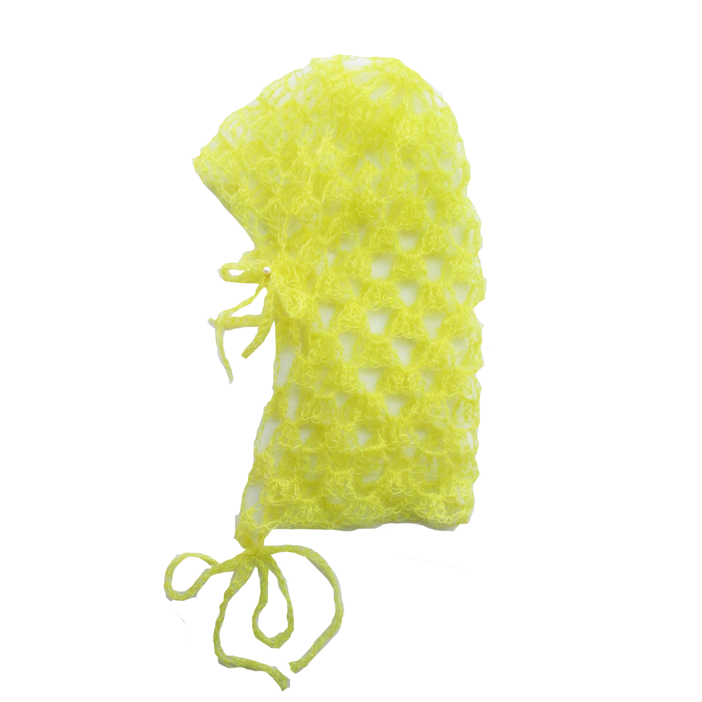 YELLOW MOHAIR BONNET