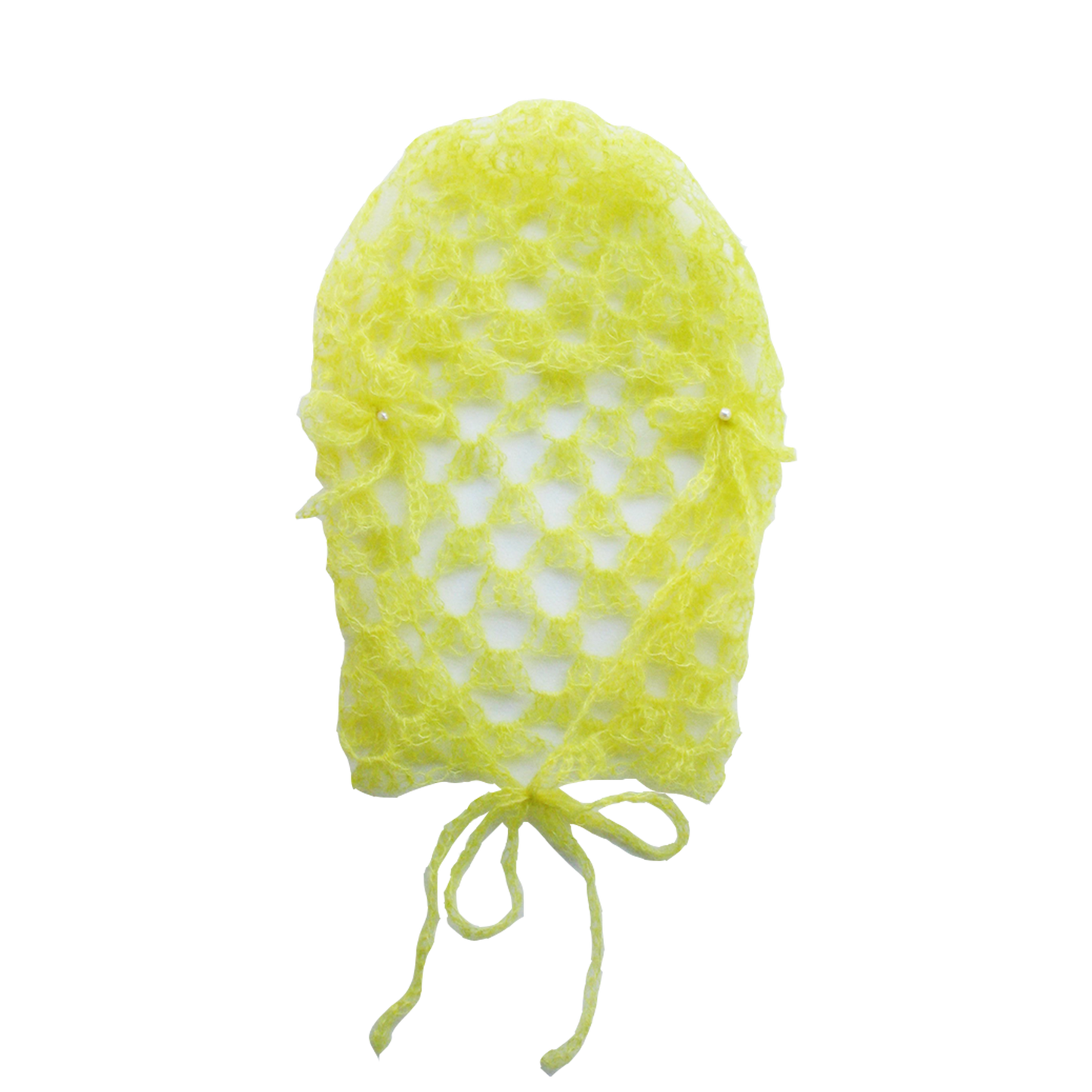 YELLOW MOHAIR BONNET
