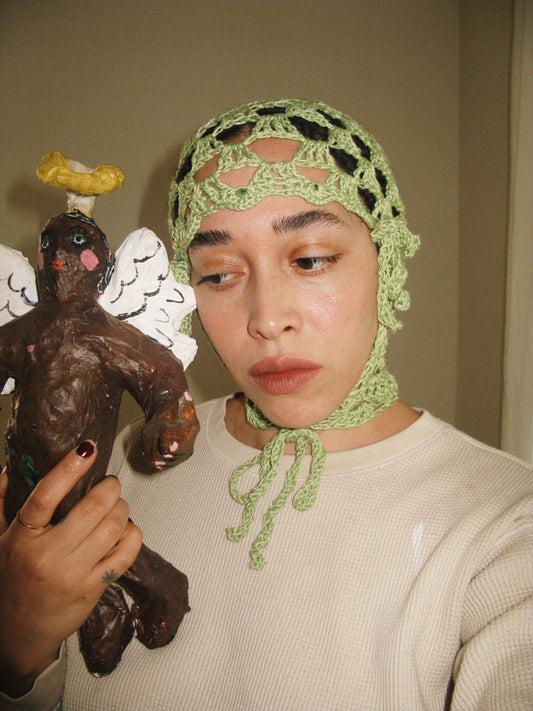 LIME COTTON BONNET ✶⋆.˚