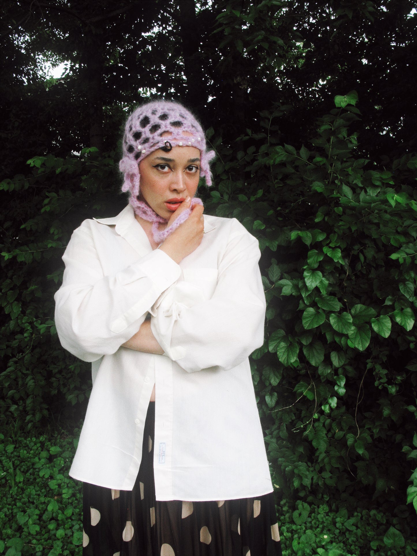 LAVENDER HAZE MOHAIR BONNET