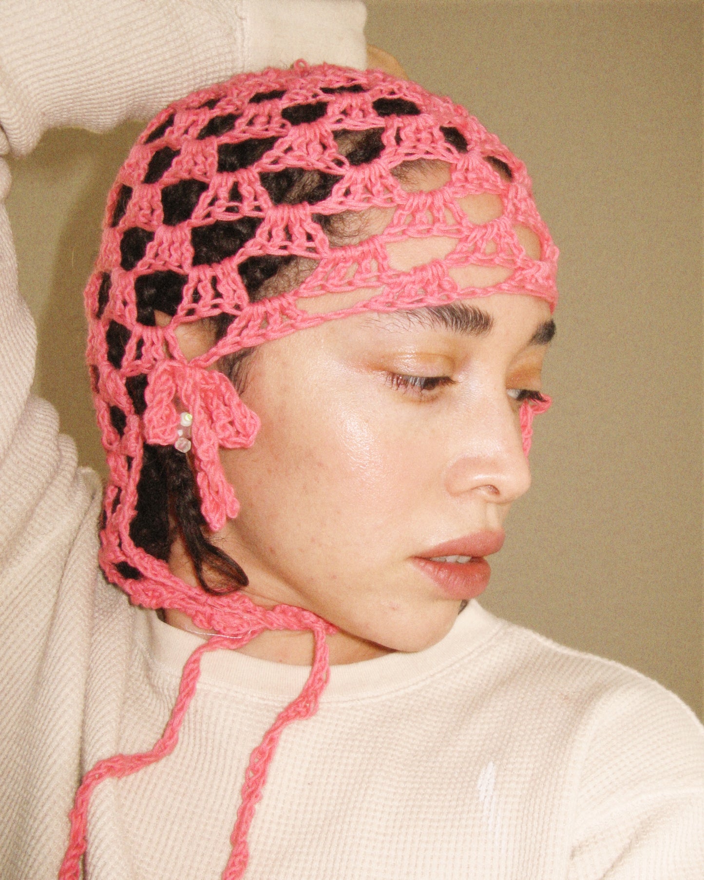 PINK MATTER COTTON BONNET