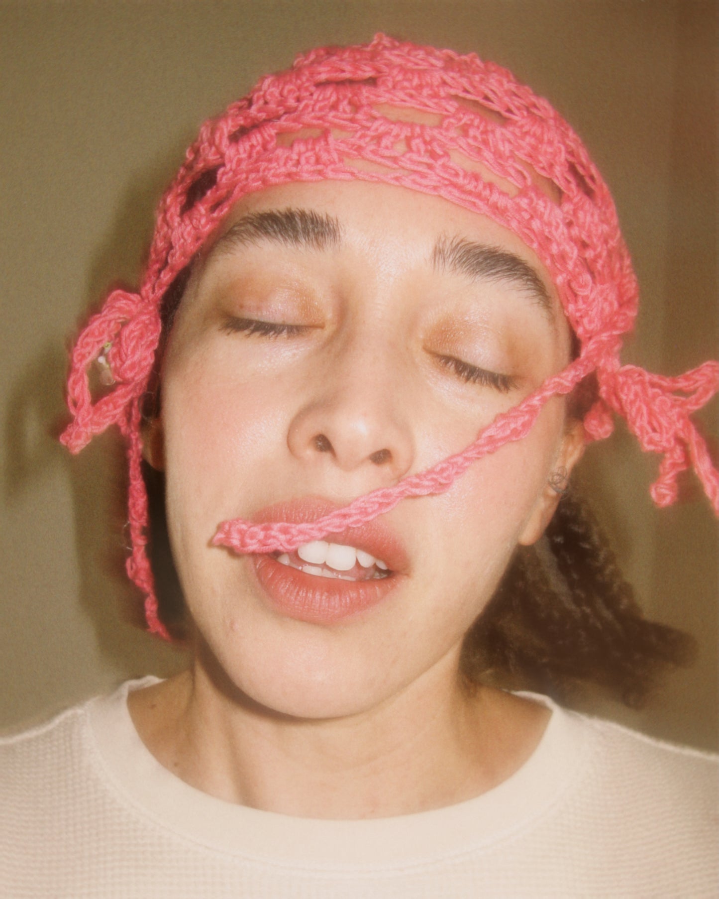 PINK MATTER COTTON BONNET