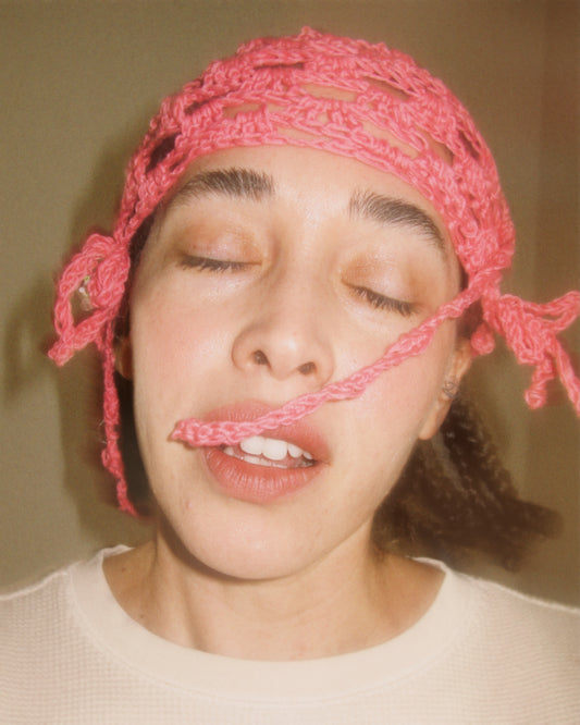 PINK MATTER COTTON BONNET