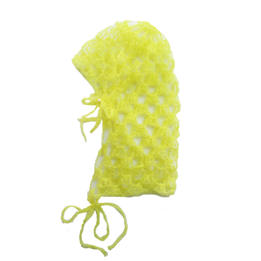 YELLOW MOHAIR BONNET