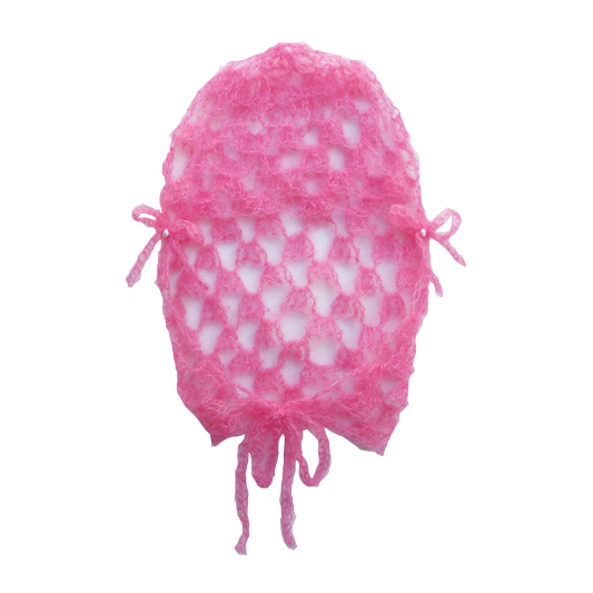HOT PINK MOHAIR BONNET