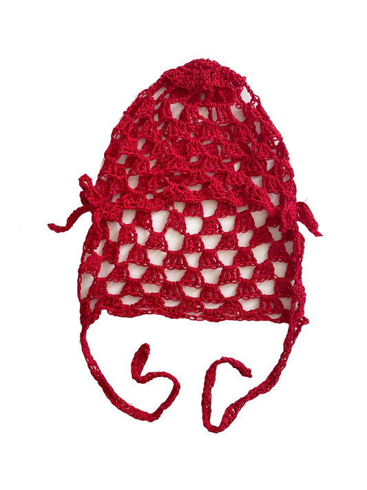 CRIMSON COTTON BONNET